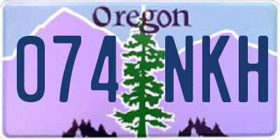 OR license plate 074NKH