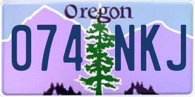 OR license plate 074NKJ