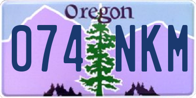OR license plate 074NKM