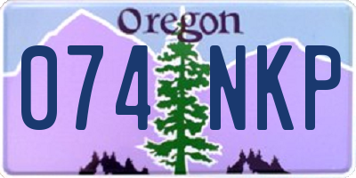 OR license plate 074NKP