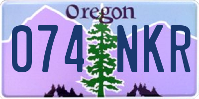 OR license plate 074NKR