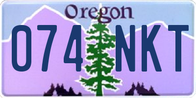 OR license plate 074NKT