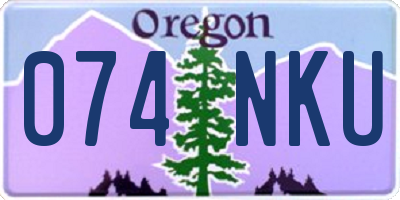 OR license plate 074NKU