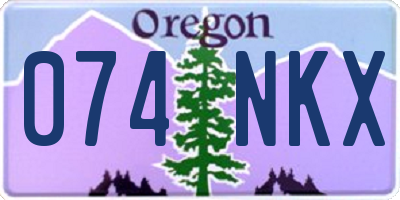 OR license plate 074NKX