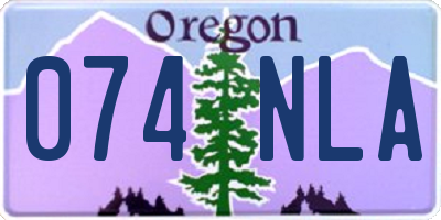 OR license plate 074NLA
