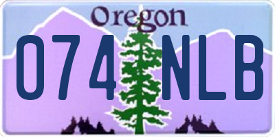 OR license plate 074NLB