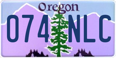 OR license plate 074NLC