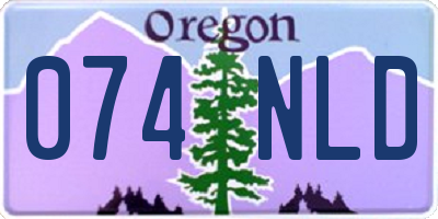 OR license plate 074NLD