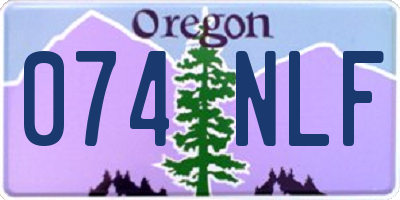 OR license plate 074NLF