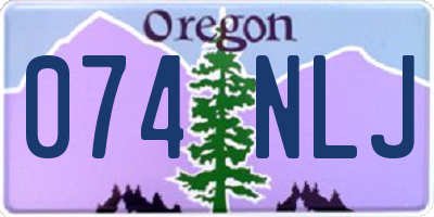 OR license plate 074NLJ