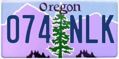 OR license plate 074NLK