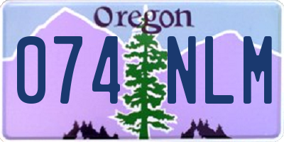 OR license plate 074NLM
