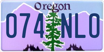 OR license plate 074NLO
