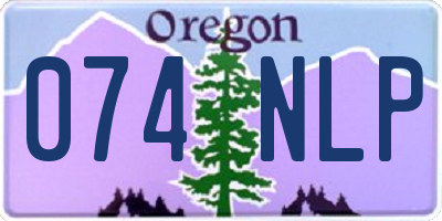 OR license plate 074NLP