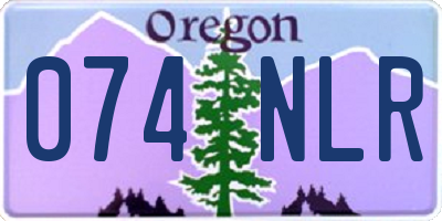 OR license plate 074NLR