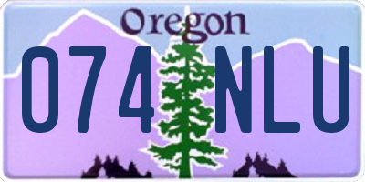 OR license plate 074NLU