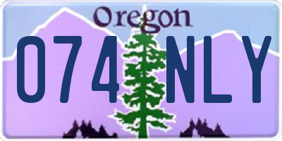 OR license plate 074NLY