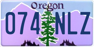 OR license plate 074NLZ