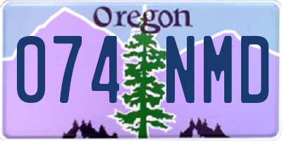OR license plate 074NMD