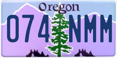 OR license plate 074NMM