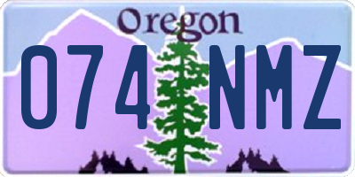 OR license plate 074NMZ