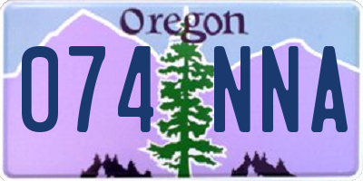 OR license plate 074NNA