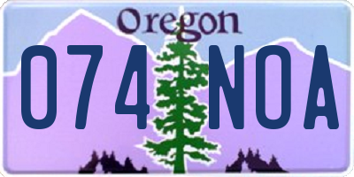 OR license plate 074NOA