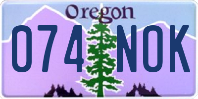 OR license plate 074NOK
