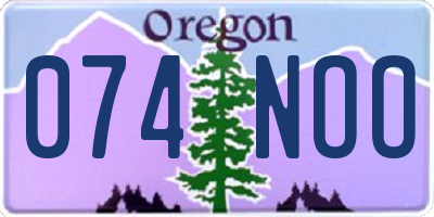 OR license plate 074NOO