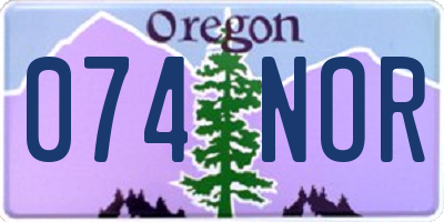 OR license plate 074NOR
