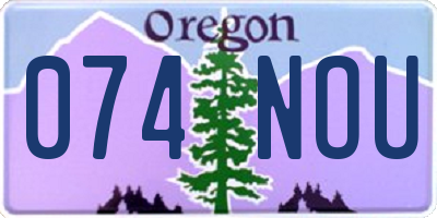 OR license plate 074NOU