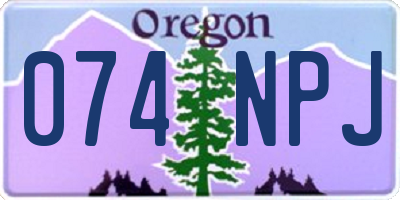 OR license plate 074NPJ