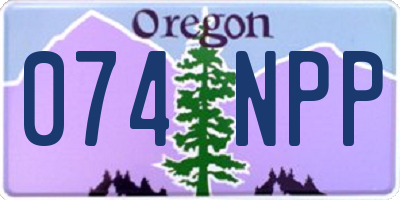 OR license plate 074NPP