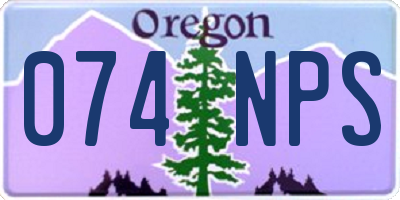 OR license plate 074NPS