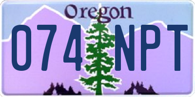 OR license plate 074NPT
