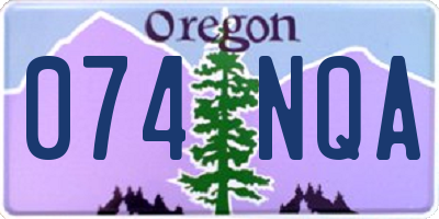 OR license plate 074NQA