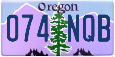 OR license plate 074NQB