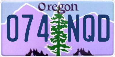 OR license plate 074NQD