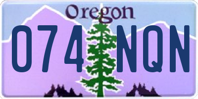OR license plate 074NQN