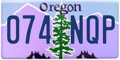 OR license plate 074NQP
