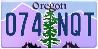 OR license plate 074NQT