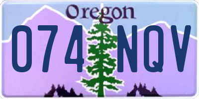 OR license plate 074NQV