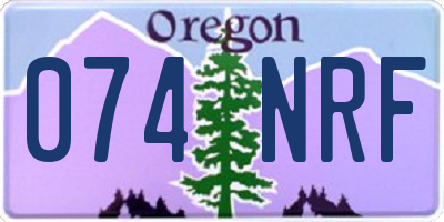 OR license plate 074NRF