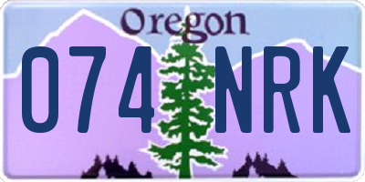 OR license plate 074NRK