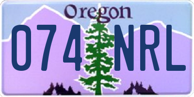 OR license plate 074NRL