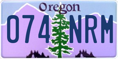 OR license plate 074NRM