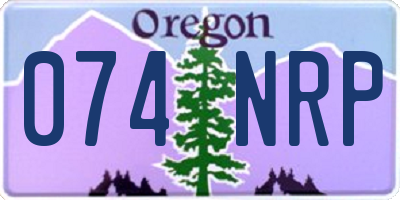 OR license plate 074NRP