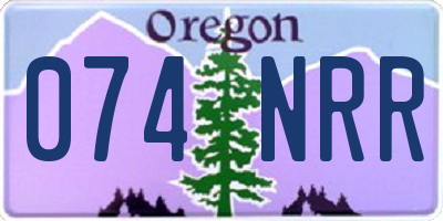 OR license plate 074NRR