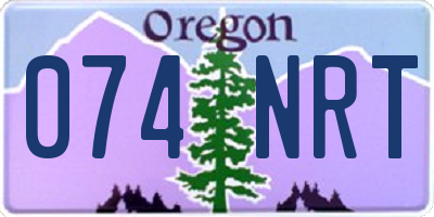 OR license plate 074NRT