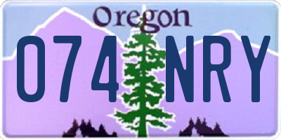 OR license plate 074NRY
